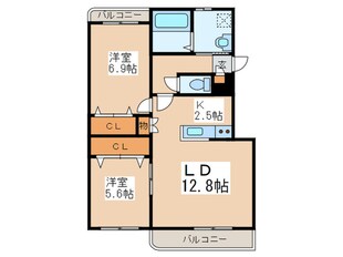 エムズＢの物件間取画像